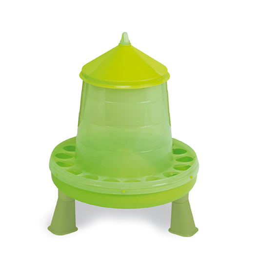 Gaun Poultry Feeder Plastic c/w Legs Green