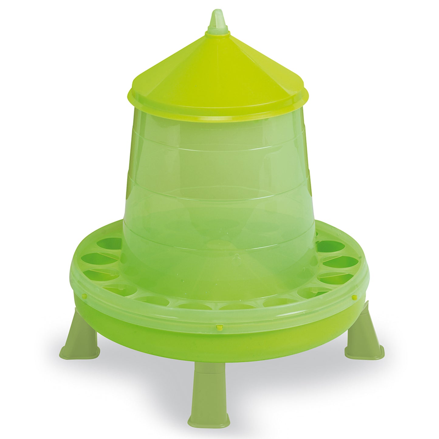 Gaun Poultry Feeder Plastic c/w Legs Green