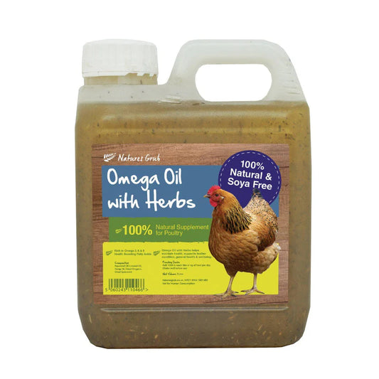 Natures Grub Omega Oil with Herbs 1 Litre